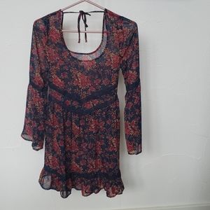 Boho long flowy sleeve dress